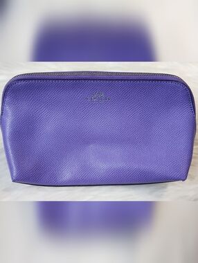 Coach Iris Purple Leather Cosmetic Case